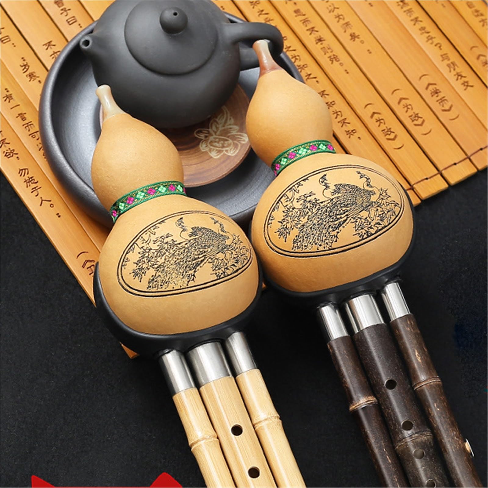 Hulusi Handgefertigtes Professionelles Hulusi Instrument In C Tonart B(Type 4)