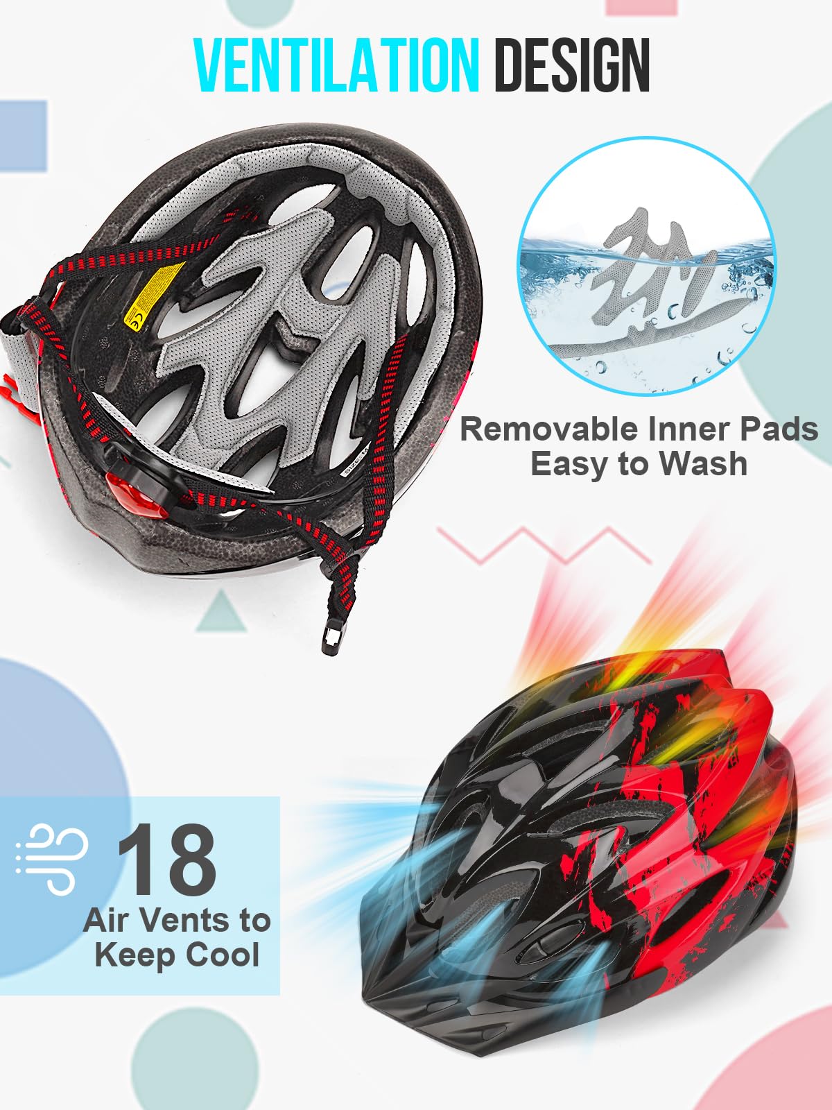 Casco de bicicleta para niños, casco RaMokey para niños y niñas
