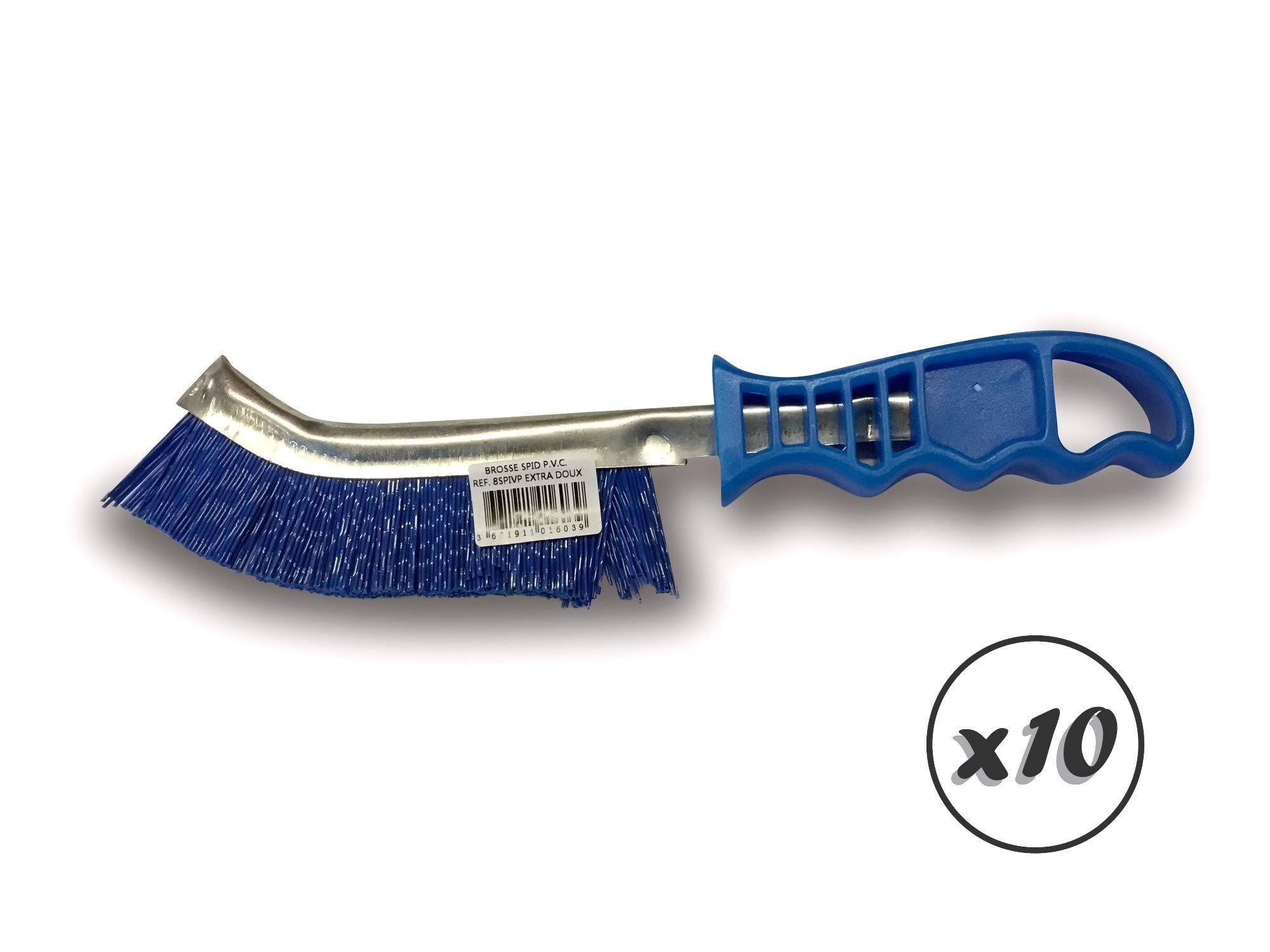 Kibros Lot 10 brosses convexes SKRIB 1 rang PVC rigide