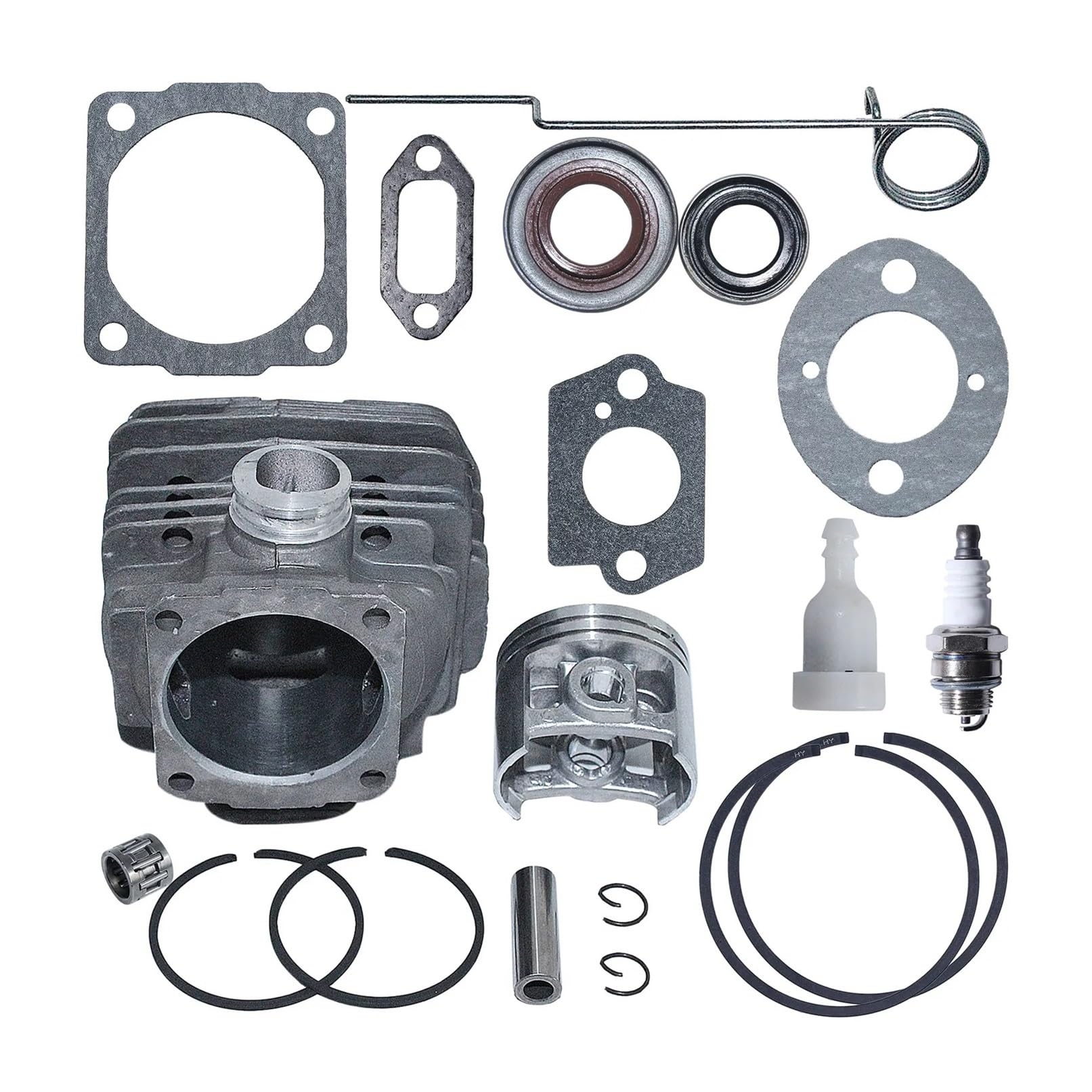 Pieza DE Recambio Kit de Junta de Sello de Aceite de pistón de Cilindro de 46 mm Compatible con Motosierra 028 028AV 028 QW WB 1118 020 1203