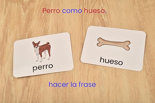 Miniatura 7 de BOHS Juego divertido de mago de alfabetización española, 60 tarjetas didácticas, aprendizaje de idiomas preescolar, paquete de 6
