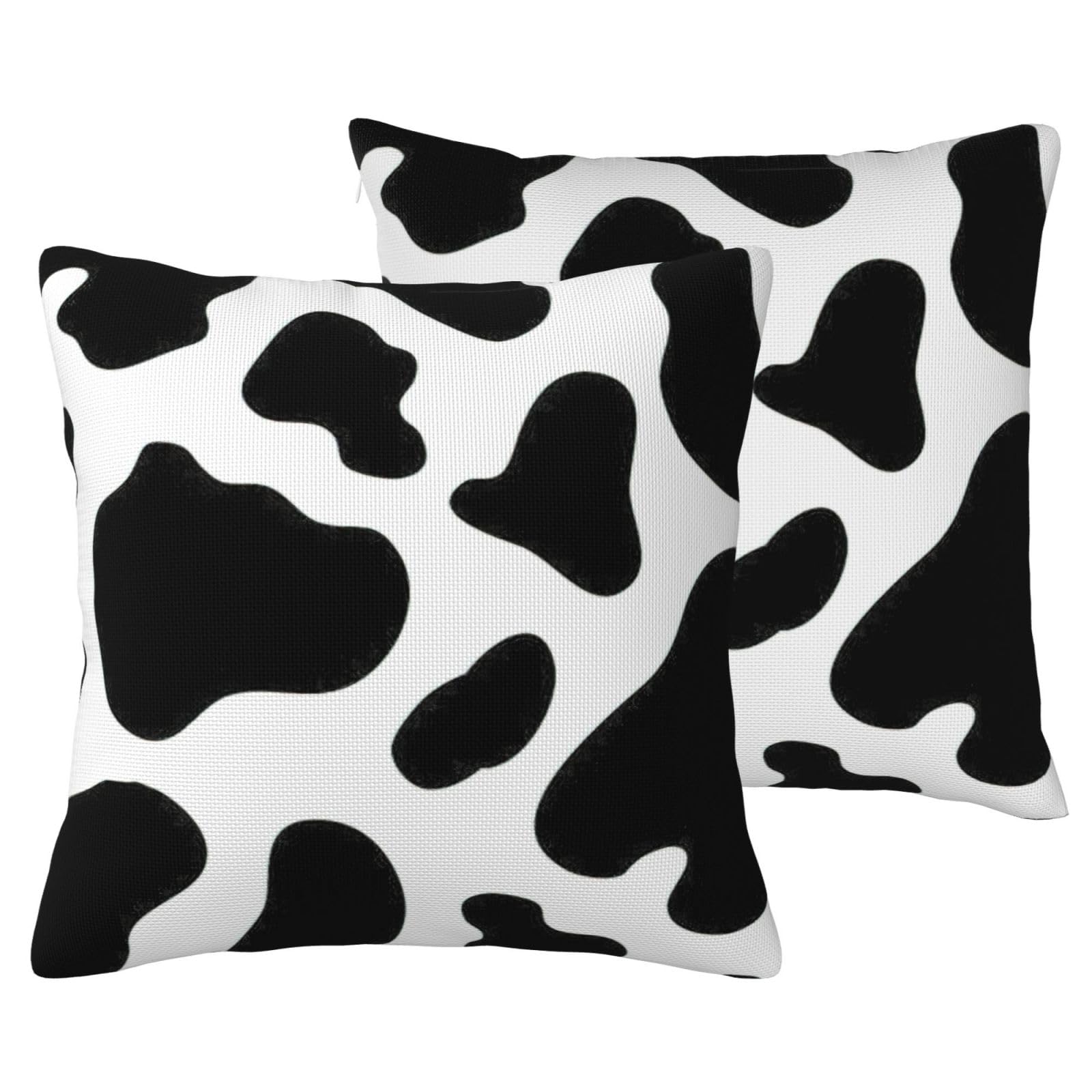 Housses de coussin en lin résistantes lot de 2 protection canapé motif vache imprimé