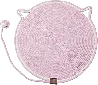KESOTO Alfombra Rascadora para Gatos, Pelota de Juguete Interactiva para Gatos, Suministros para Mascotas, Almohadilla Rascadora con Juguete para Gatos, Tape, Rosa