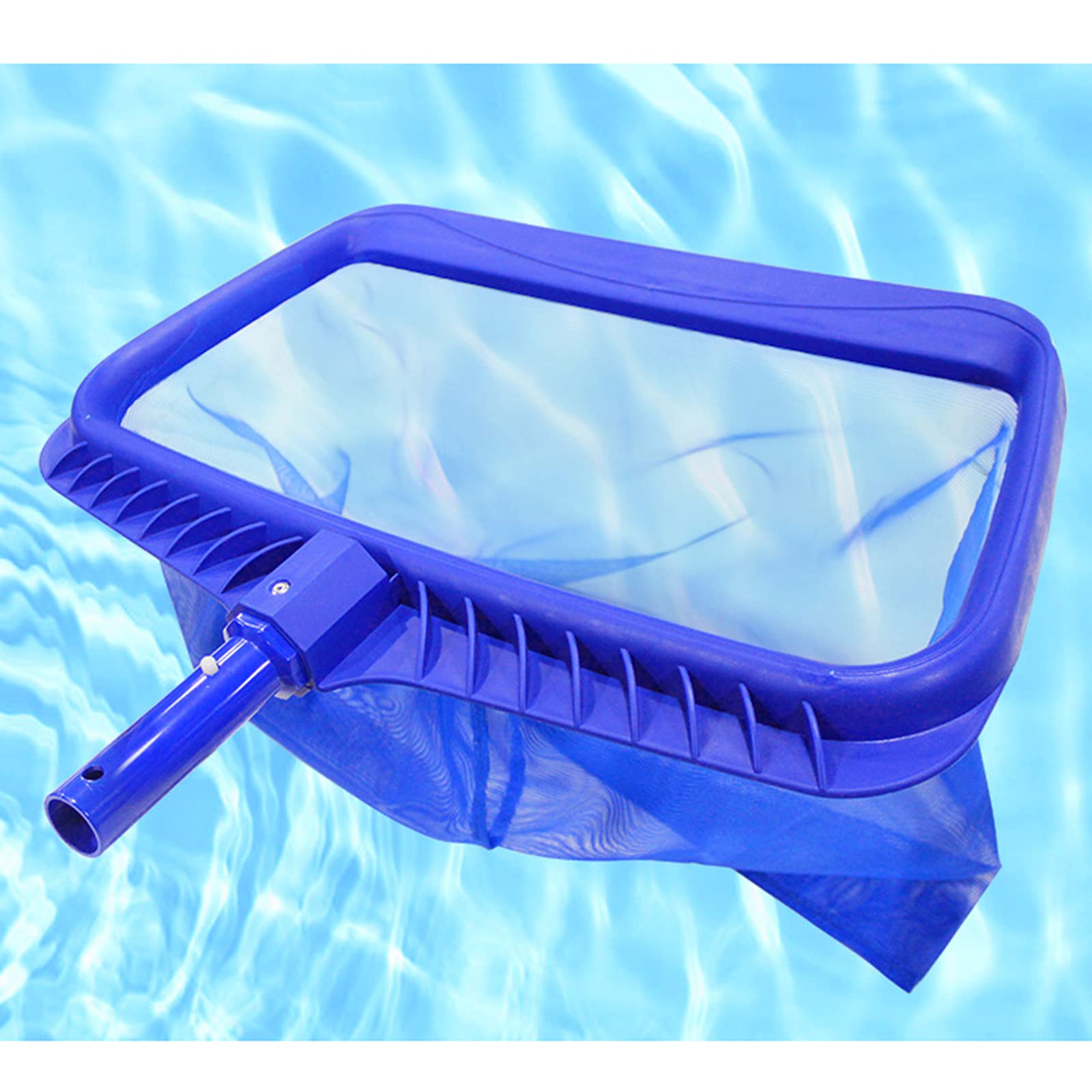 sunyu Red de Piscina, Skimmer de Hojas para Piscina Profesional, con Malla Fina y Marco Robusto, para Piscinas Recogehojas Fondo Superficie, Azul