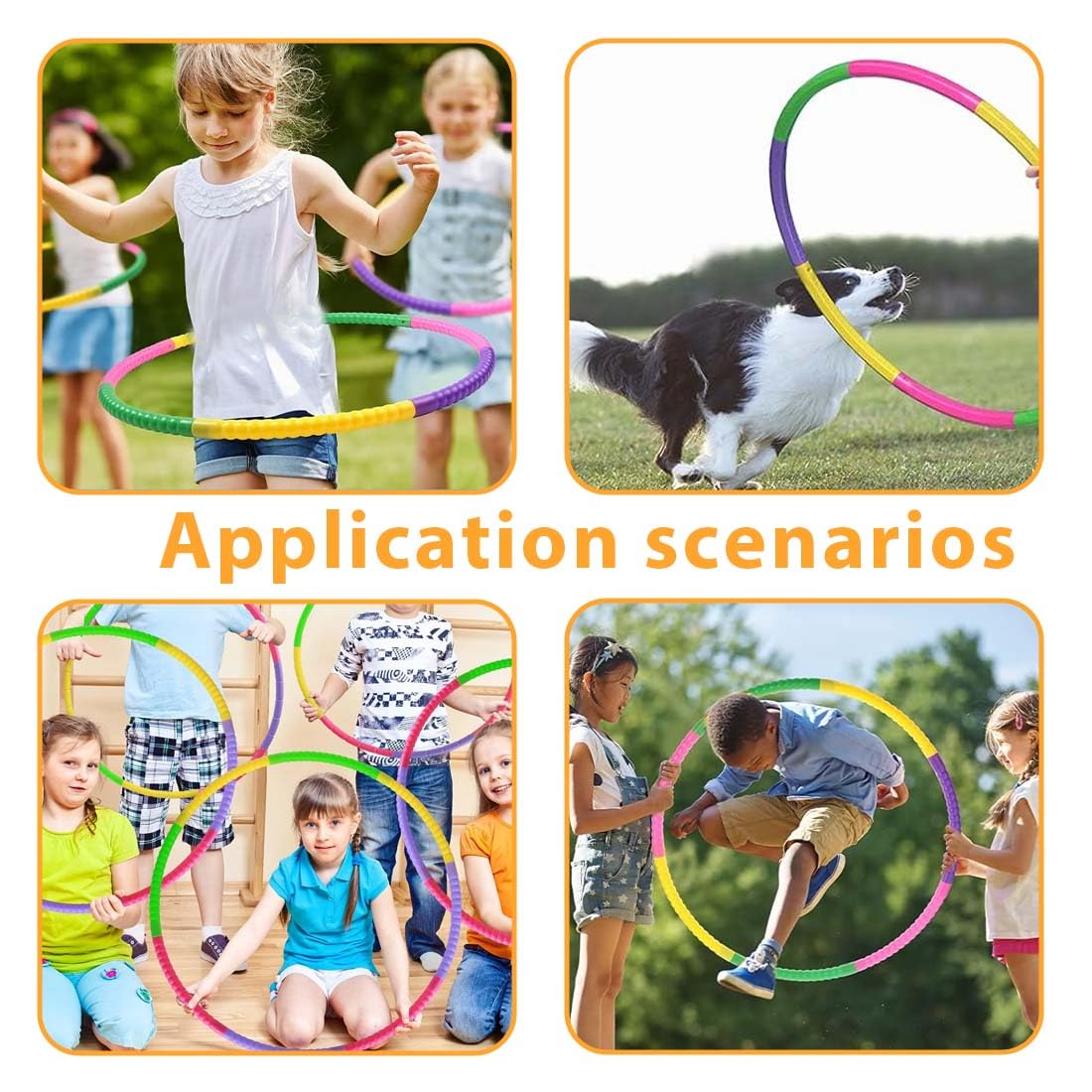 GXGM 1 Pezzi Hula Hoop Per Bambini, Hula Hoop Bambini 8 Nodi Smontabile, Per Sport E Divertimento Adatto A Tutti I Tipi Di Persone O A Diverse Dimensioni Della Vita