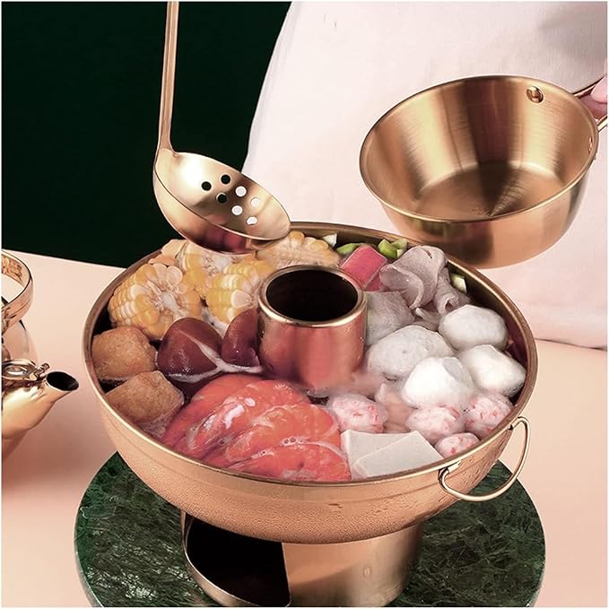 Olla de Fondue de Acero Inoxidable Rose Gold para Carne y Té miniatura 2