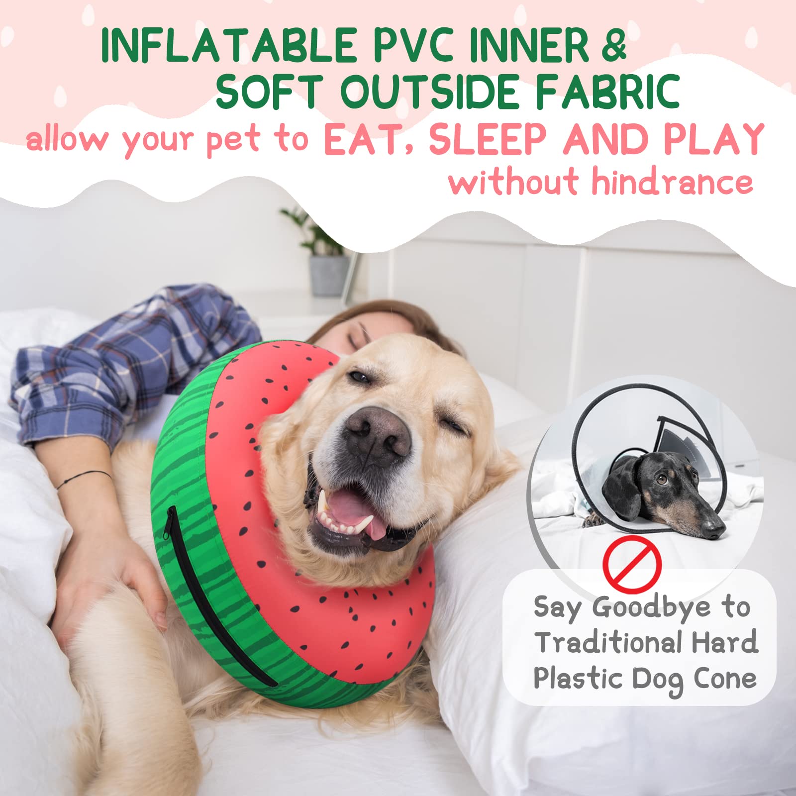 Supet Cône gonflable pour chien 02 xigua l