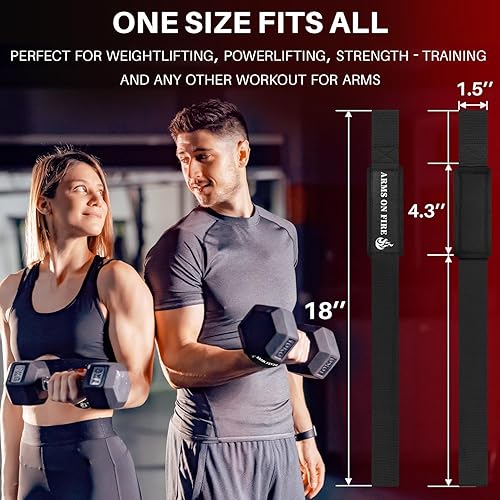 Miniatura 5 de TECEUM Correas de levantamiento de muñeca con soporte acolchado de neopreno, correas de entrenamiento de muñeca resistentes para hombres y mujeres,