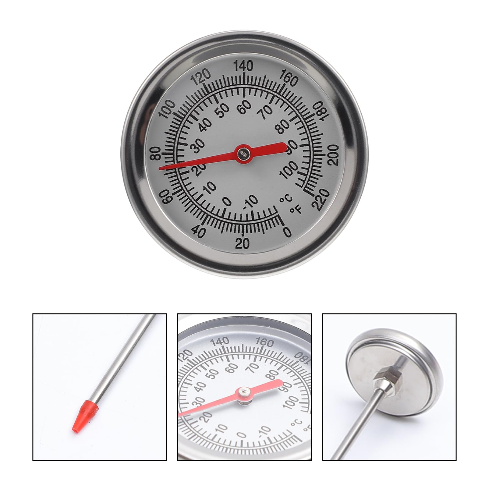 Toddmomy 3pièces Thermomètre De Sol Inoxydable Avec Longue Outil De Mesure De Température Pour Compost Et Jardinage