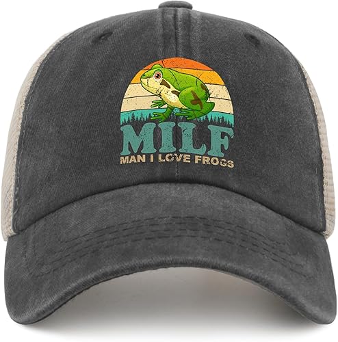 Miniatura 9 de Sombrero de ranas con texto en inglés "I Love Frogs" para hombre, gorra de béisbol con sombreros de diseño