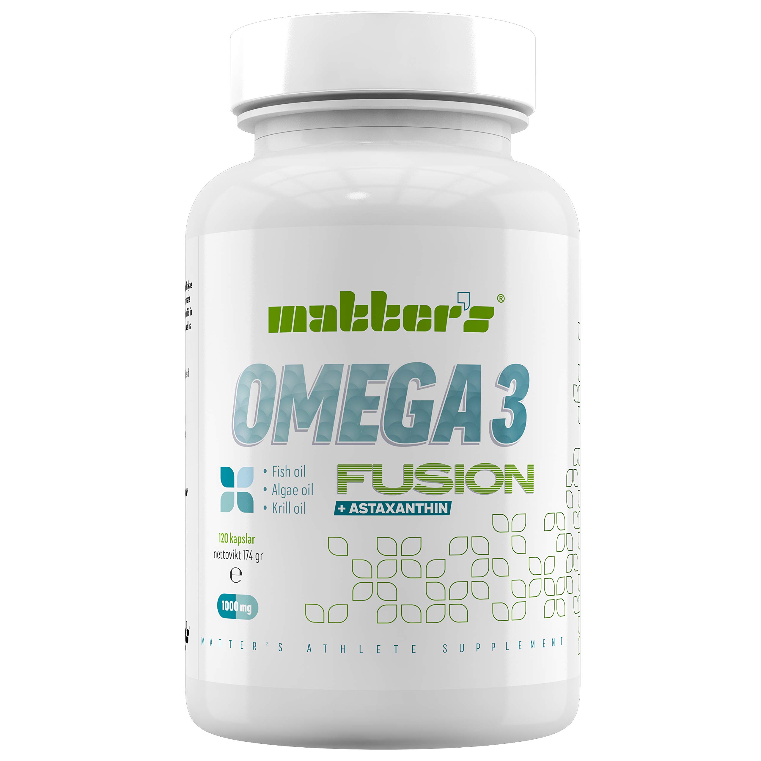 Omega 3 Fish Oil High Strength 1000mg Pure Fish Oil EPA DHA | Omega 3 6 9 | Added Krill Oil, Astaxanthin & Algal Oil | 120 Premium Non-GMO, Gluten-Free, Fish Gelatine Softgels