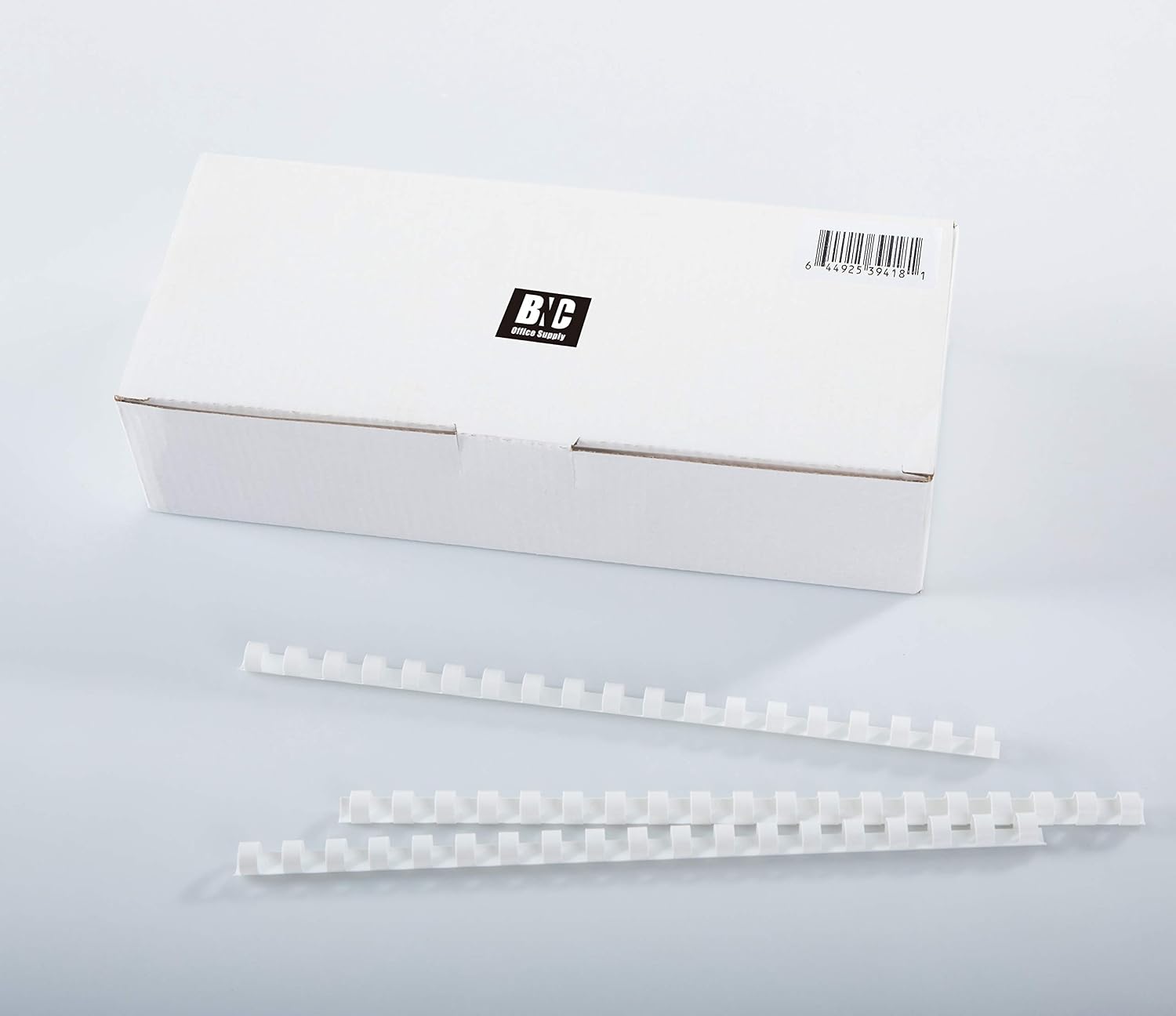 BNC 19 Rings Letter Size Plastic Comb Bindings White Color Pack of 100 10mm (3/8")