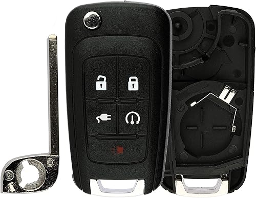 KeylessOption Carcasa para llave de arranque remoto para automóvil sin llave, almohadilla de botón para Chevy Volt 2011-2015 OHT05918179