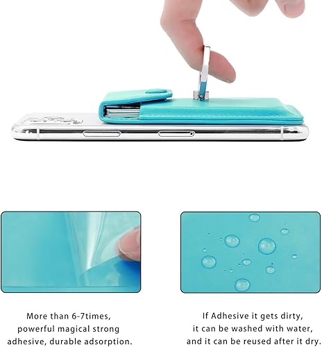 Miniatura 5 de YUNCE Soporte de anillo RFID para teléfono celular - Soporte de billetera para iPhone, Android y todos los teléfonos inteligentes - Soporte adhesivo