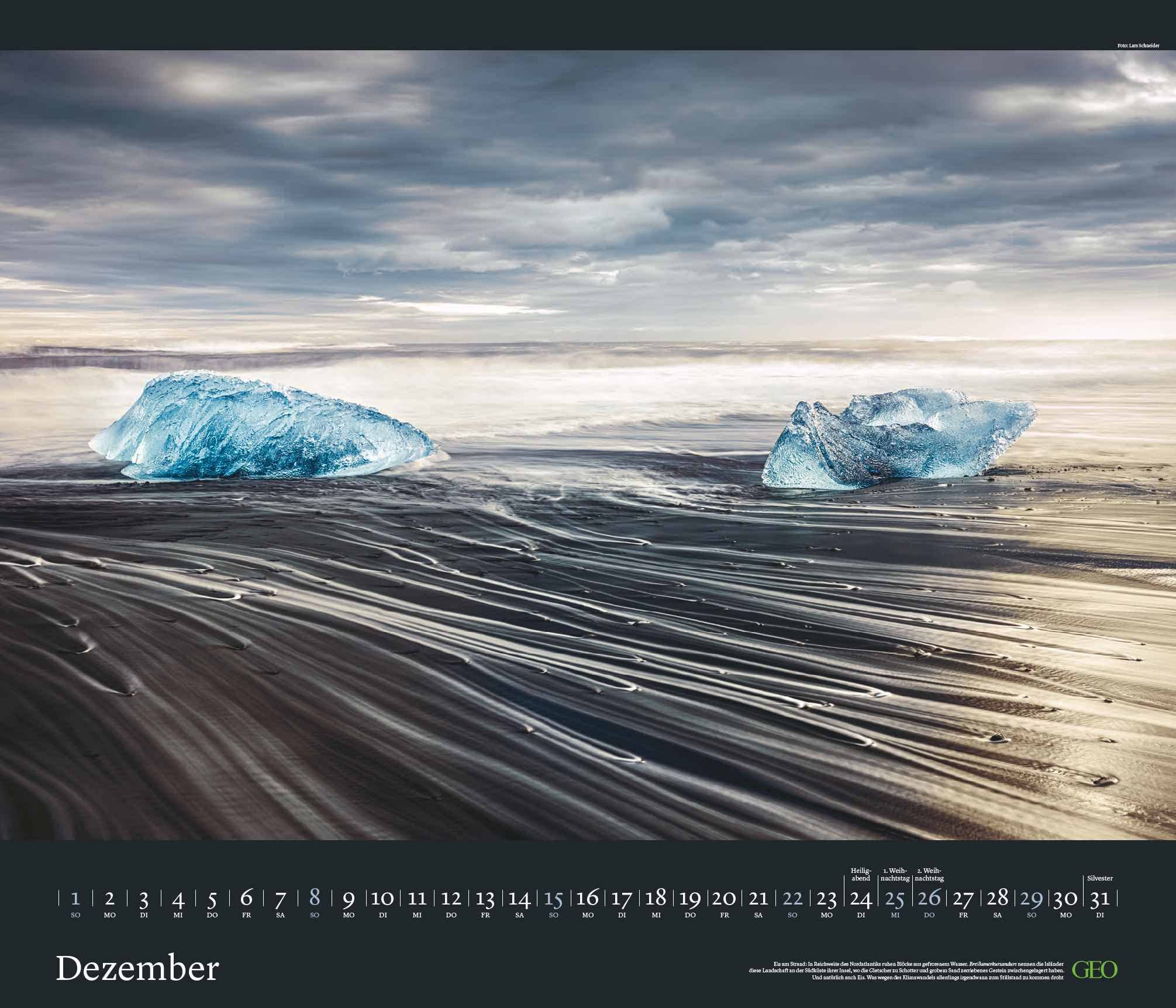 GEO Edition: Kräfte der Natur 2024 - Wand-Kalender - Poster-Kalender - 70x60, Mittel