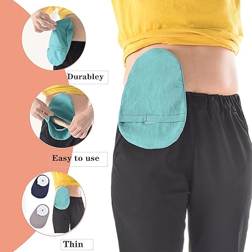 Miniatura 2 de Fundas para bolsas de ostomía para cinturón de ostomía, ligeras, fundas de colostomía con apertura, de algodón, transpirable y agradable a la piel
