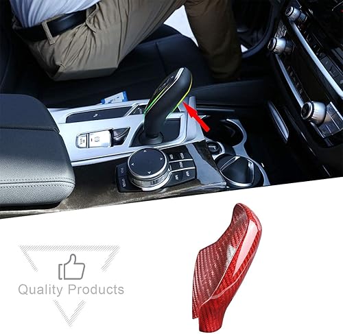 Miniatura 2 de CHEYA 100% de fibra de carbono real para el interior de la palanca de cambios de velocidad del coche, pegatina para BMW 5 7 Series 6GT X3 X4 G30 G31