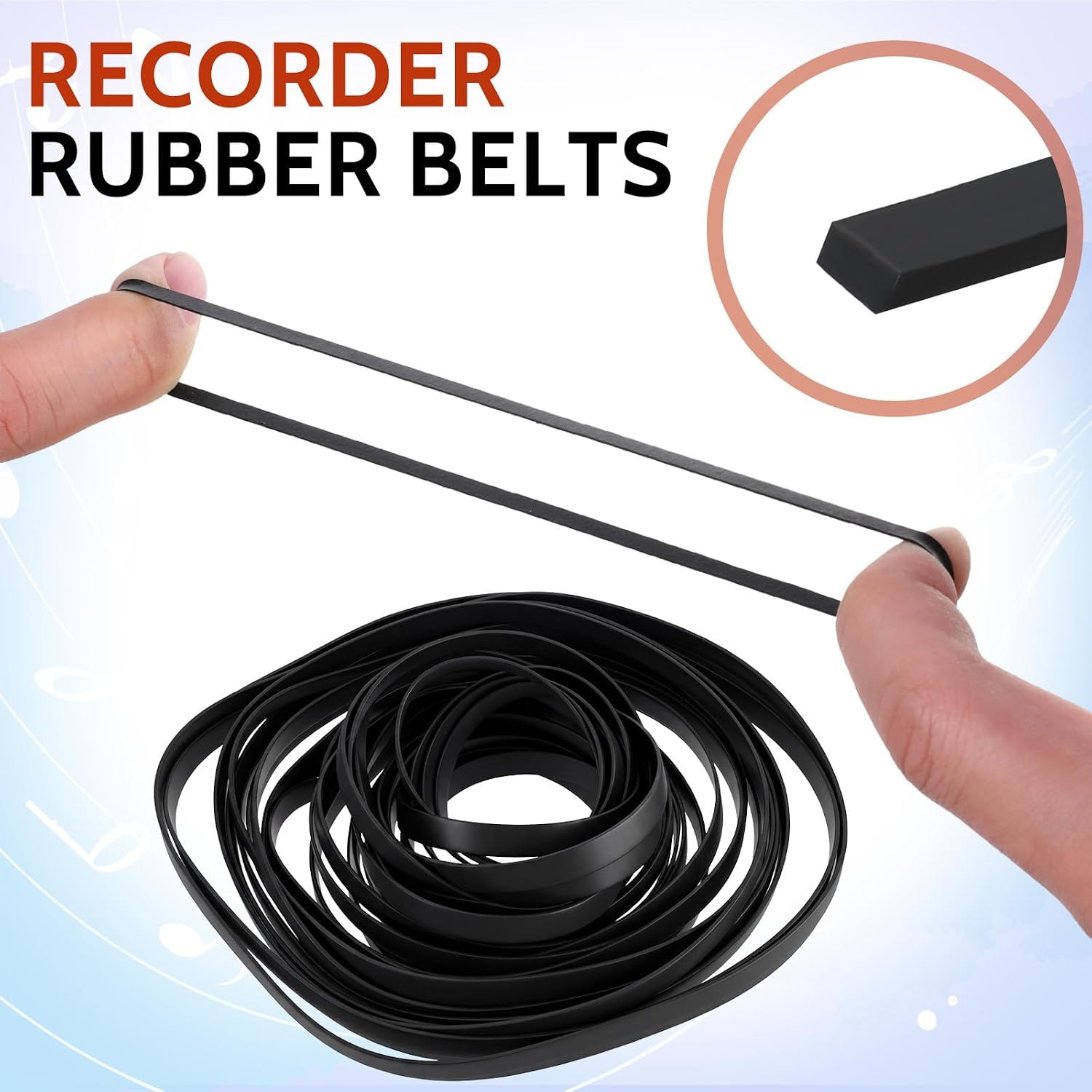 Nagrywarka gumowe paski magnetofon naprawa konserwacja taśma maszyna gumowy pasek 40-135 mm rozmiar mieszany 4 mm płaskie taśmy kasetowe do napędów DVD CD LD magnetowidów 50 szt
