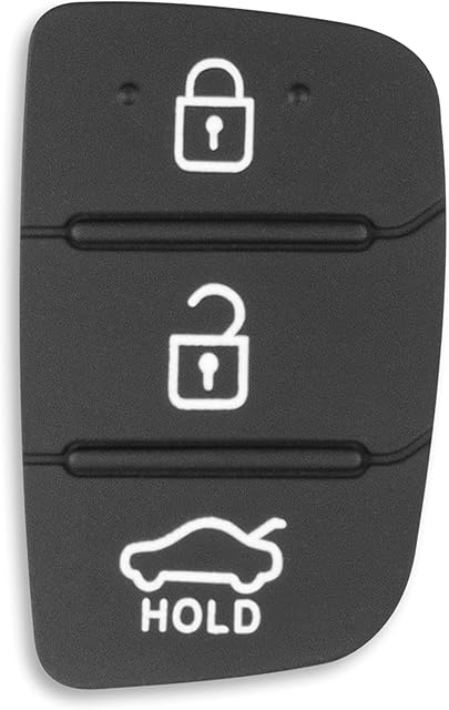 FINTERRY Silicon Pad Replacement Remote Control Key Fob Hyundai i10 i20 i30 ix20 ix35 Elantra and KIA Carens Ceed Picanto Sorento Soul Sportage Venga 3 Buttons