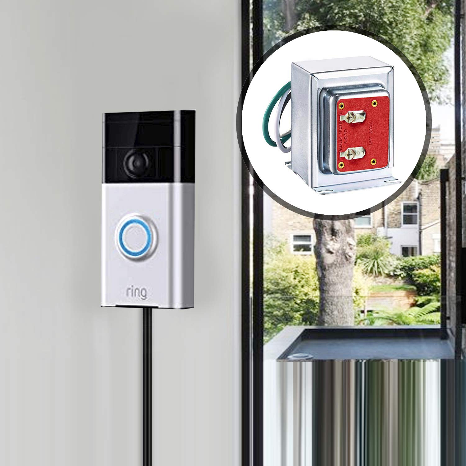 16v 30va Doorbell Transformer Compatible with Ring Video Doorbell Pro, Nest Hello and Zmodo Smart Greet Wi-Fi Video Doorbell,Hardwired Door Chime Transformer