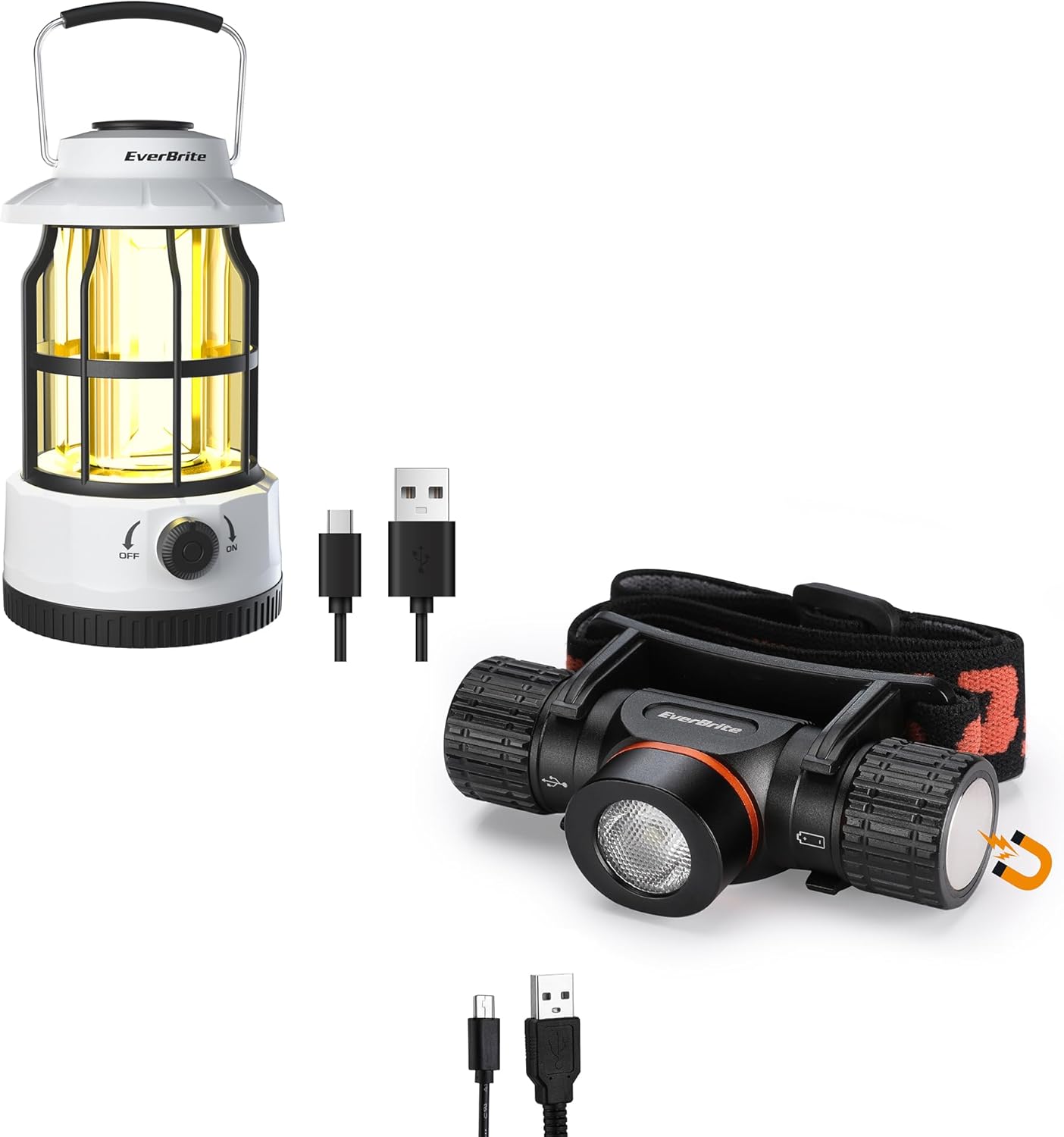 EverBrite LED Camping Lantern and Rechargeable Headlamp