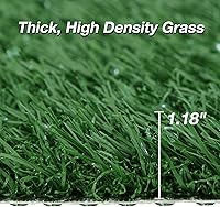 Vista 3 de GLOBREEN Alfombrilla de pasto artificial para cachorros para entrenamiento de orinal de perros, 18 x 14 pulgadas, 2 unidades, reutilizable, alto