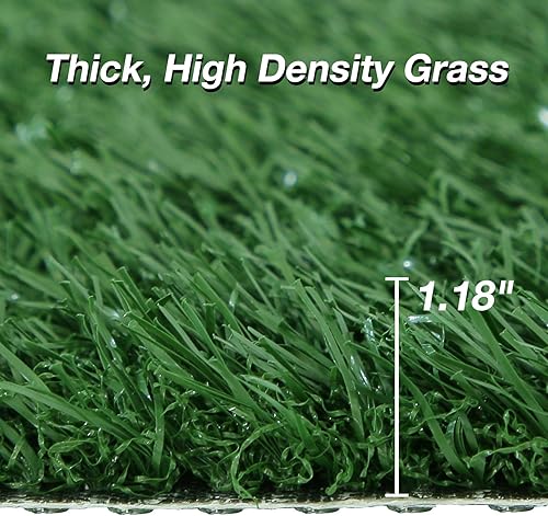 Miniatura 3 de GLOBREEN Alfombrilla de pasto artificial para cachorros para entrenamiento de orinal de perros, 18 x 14 pulgadas, 2 unidades, reutilizable, alto