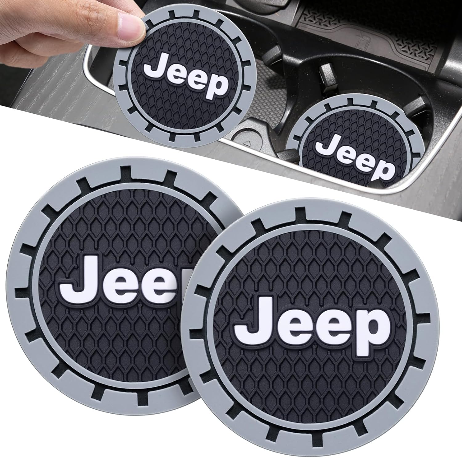 for Jeep Car Cup Holder Coaster,Cup Holder Insert Coaster