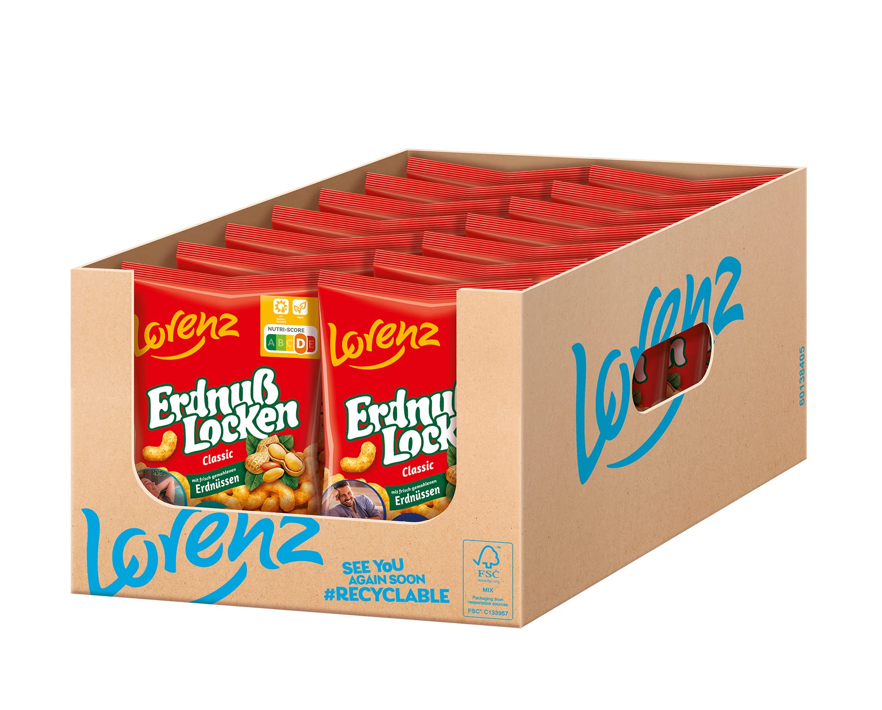 LORENZ | Erdnußlocken Classic | 14 x 120 g | vegan