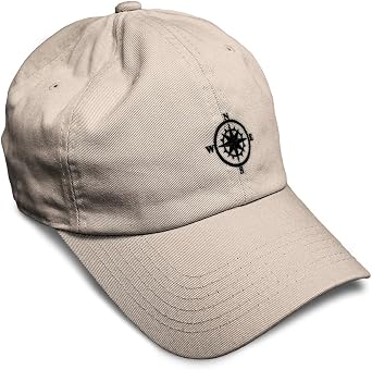 Soft Baseball Hat Embroidered Dad Hat Compass Men & Ladies Baseball Cap Cotton