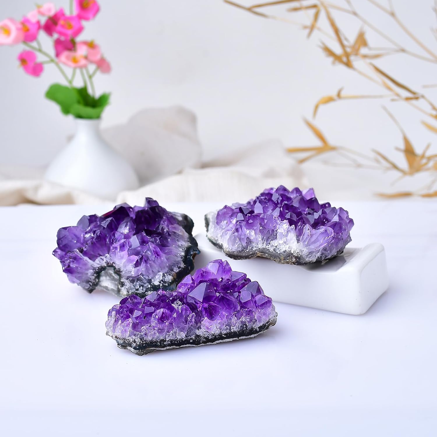 Natural Amethyst Crystal Cluster Healing Stones Raw Amethyst Rock Healing Crystals Energy Balance Reiki Meditation and Spiritual Growth (1Pc 0.16-0.22 LB) - Image 6