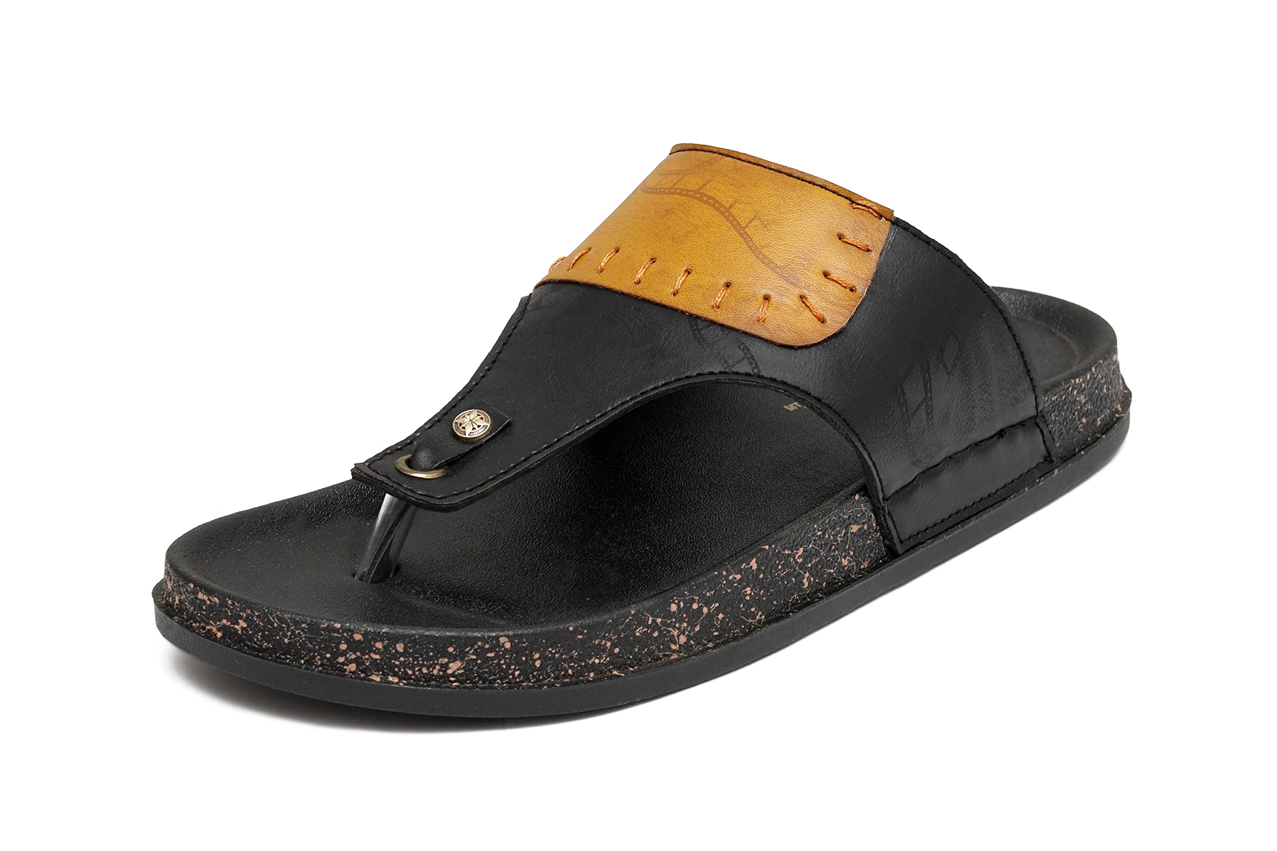 KNOOS Mens Formal | Comfortable | Ultra-Light | Shock Absorbent | Cushioned | Ethnic | Slippers | Flip Flops for Men Black (B0B5RLQZB6) Amazon Price History, Amazon Price Tracker
