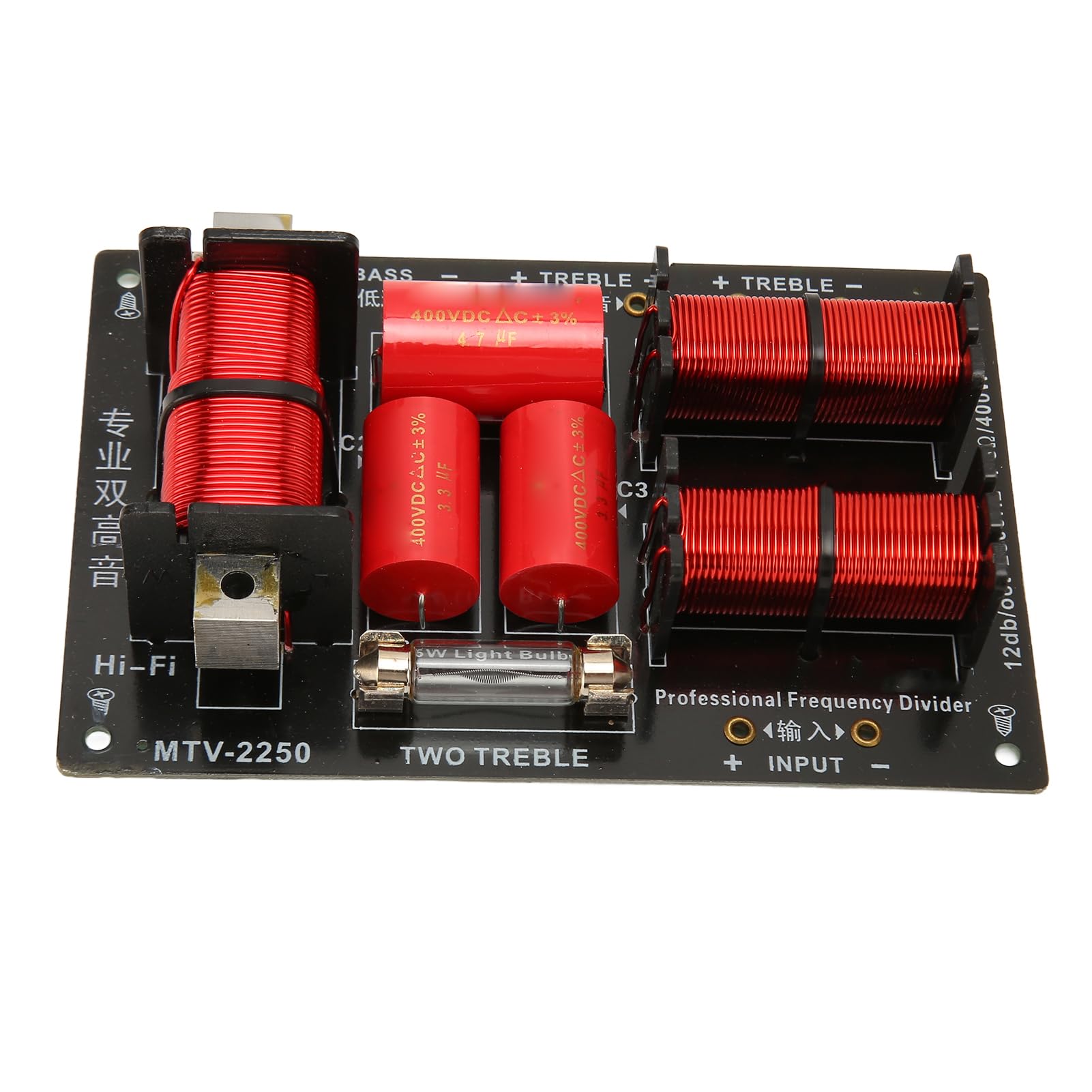 400W Speaker Multi Speaker, 3 Way Frequency Divider, Stable Hi Fi Speaker, Frequency Divider Module for Home