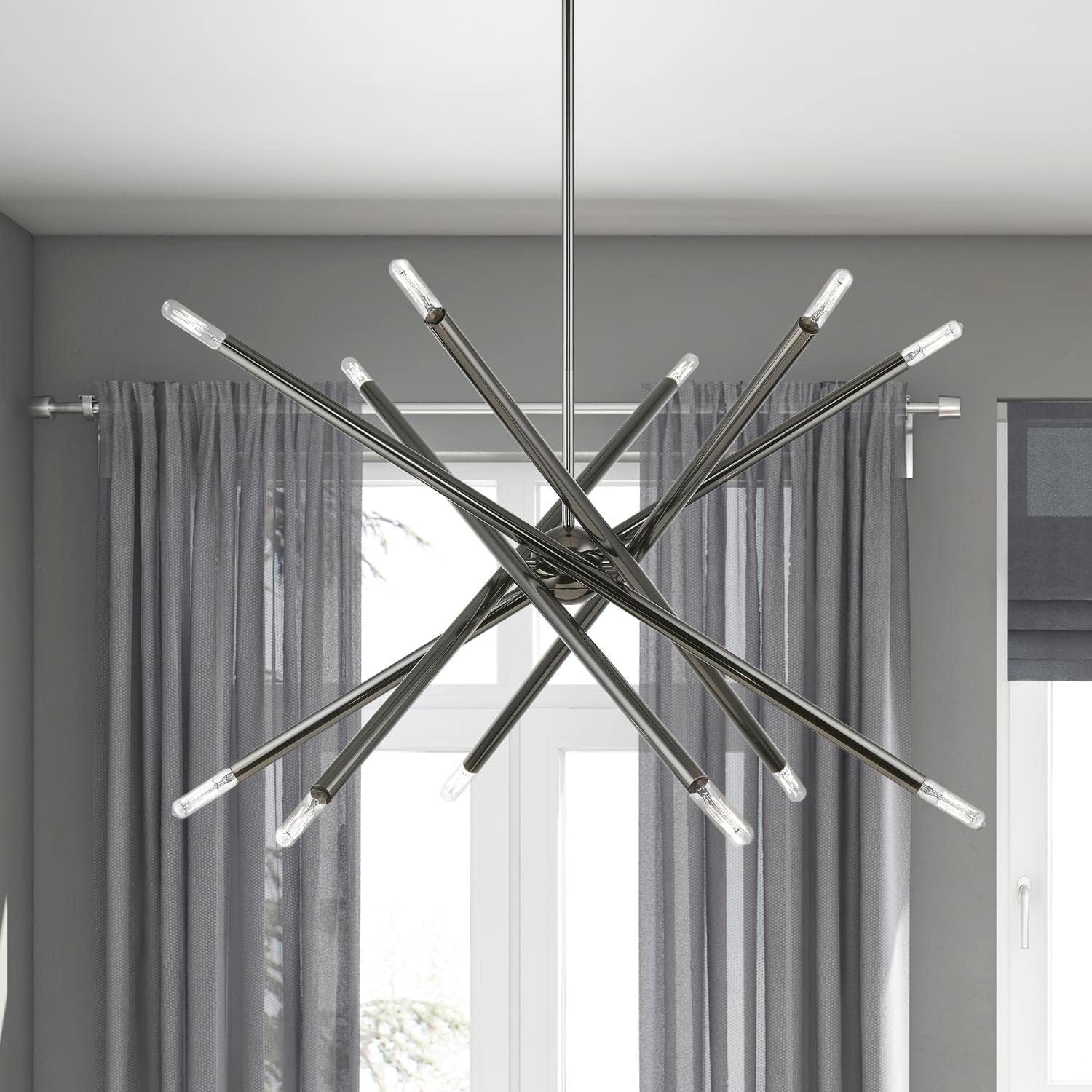 Livex Lighting, 46776-46, Soho, Chandelier, Black Chrome