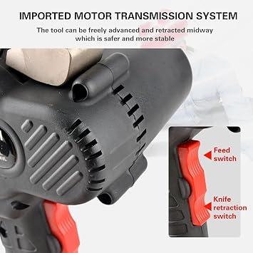 Cordless Cable Cutter,Hydraulic Cable Cutter,Battery Powered Cable Cutting Tool,18V Electric Wire Cutter Wire Cutting Tool for 50mm/65mm/75mm Al Copper Cable,EC-75M