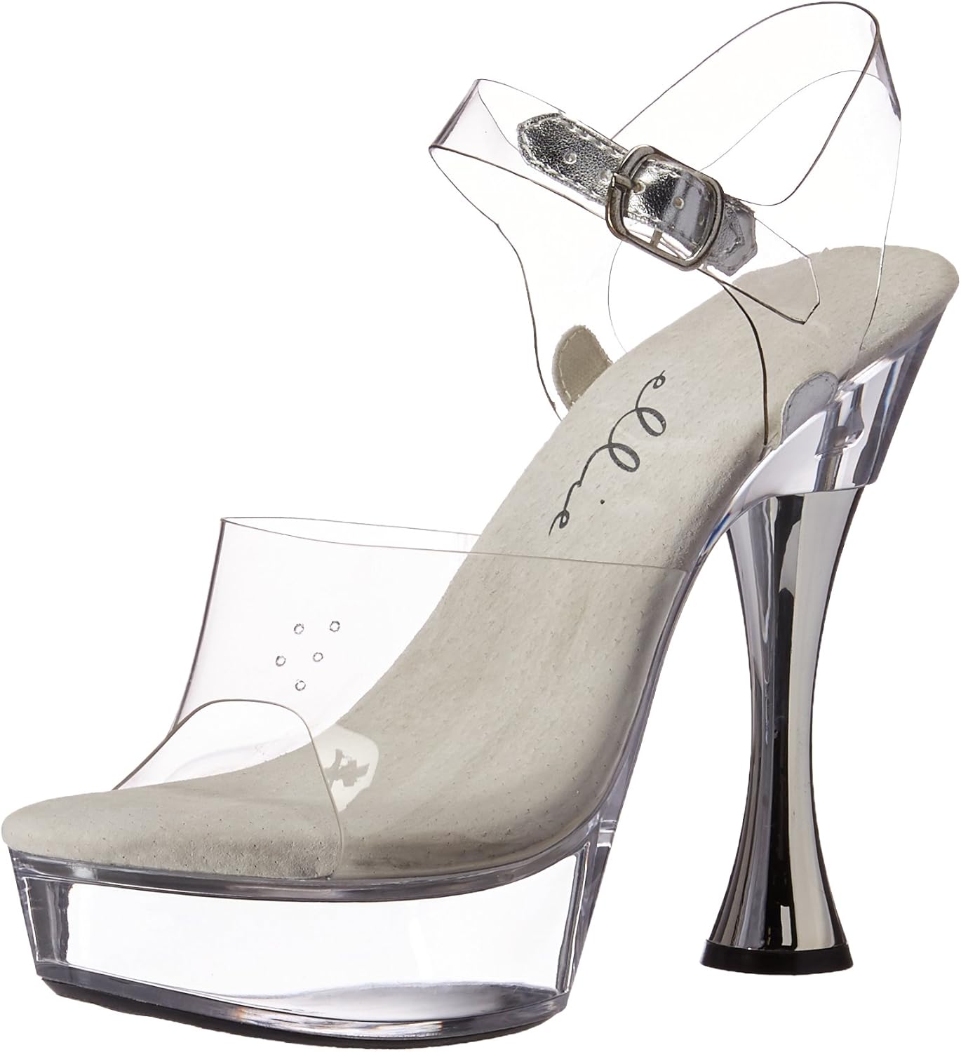 Ellie Shoes Women's C-Brook Platform Sandal, Clear, 6 M US