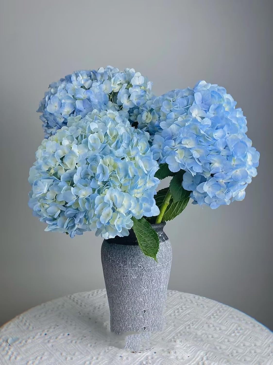 5 Stems Blue Hydrangeas Fresh Cut Flowers Gifts for Birthday Anniversary Friendship and Love Flower Arrangement