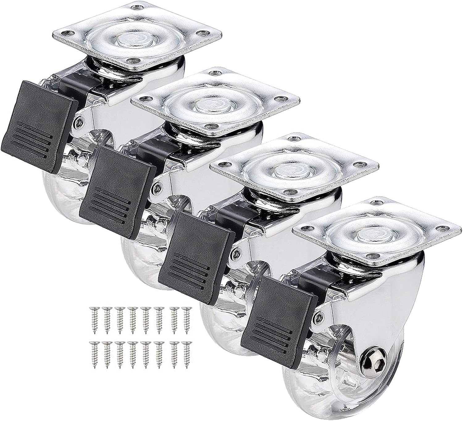 Zguouzantye One Color 4 Pu Swivel Casters For Furniture Carts