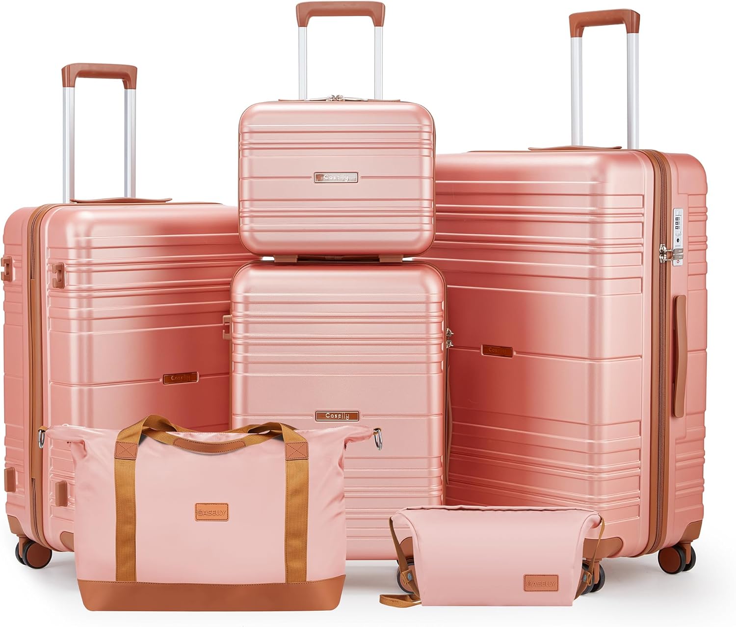 Luggage Sets 6 Piece with Spinner Wheels, Lightweight