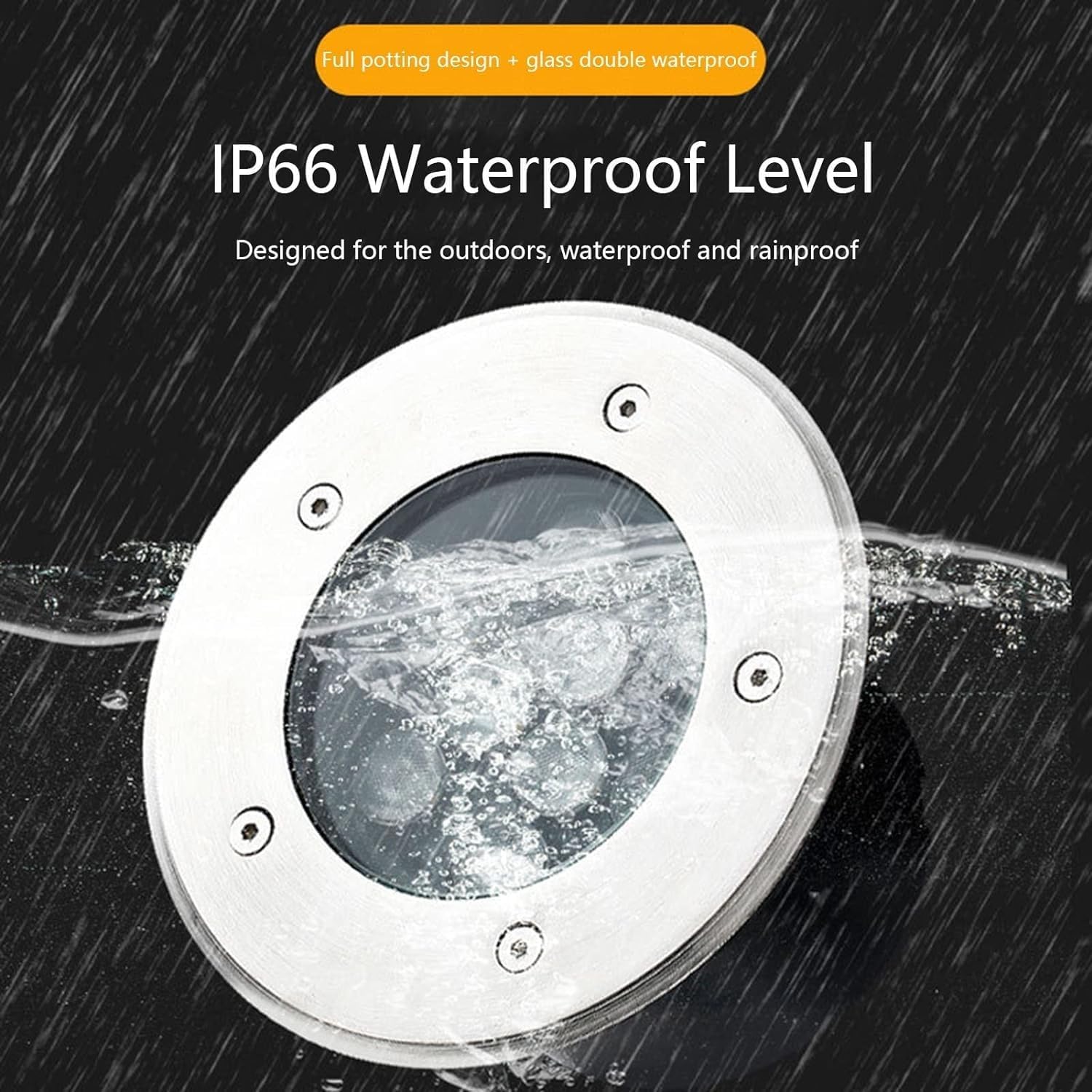 LED In-Ground Lights Embedded Outdoor Landscape Light IP66 Waterproof Low Voltage AC12/24V Round Spotlight for Pathway Driveway Patio Yard Landscape Lighting (Color : White, Size : 6W-AC24V) ( Color :