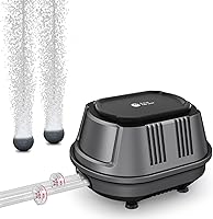Vista 8 de AquaMiracle Bomba de aire para acuario, bomba de aire para tanque de peces súper silenciosa, 3W/6W/10W 125GPH/190GPH/317GPH Bomba de aire