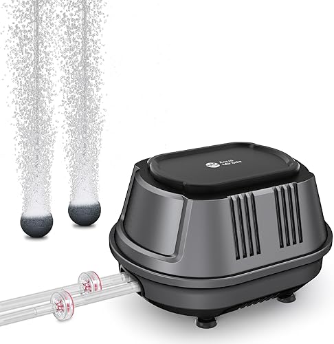 Miniatura 8 de AquaMiracle Bomba de aire para acuario, bomba de aire para tanque de peces súper silenciosa, 3W/6W/10W 125GPH/190GPH/317GPH Bomba de aire