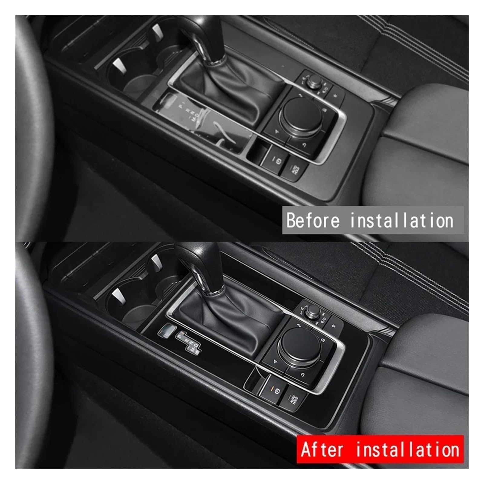 Rivestimento interno della consolle centrale Per CX-50 CX50 2023 versione USA, pannello di copertura del cambio Per dell'auto, protezione adesivo, accessori interni, nero lucido