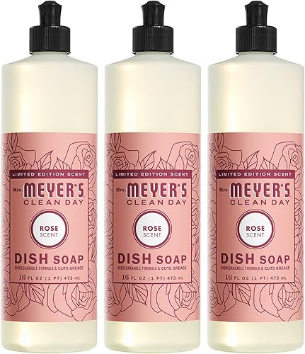Miniatura 79 de Mrs. Meyer's Clean Day - Detergente líquido para platos, aroma a albahaca, fórmula biodegradable, paquete de 6 unidades, 16 fl oz