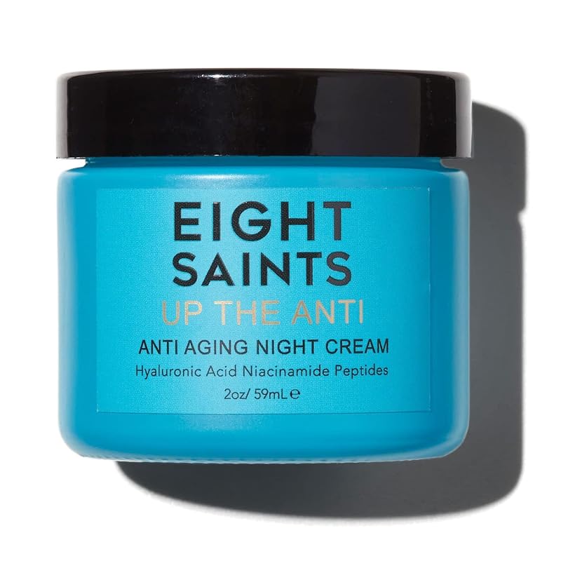 Eight Saints Creme Noturno para Rosto e Pescoço com Ácido Hialurônico, Niacinamida e Peptídeos, 57 g