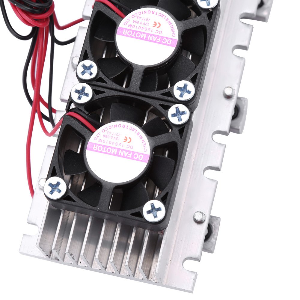 Refroidisseur Semi Conducteur 288W pour Aquarium Piscine Appareils Equipements Thermostatique Air Eau Refroidissement Sans Prise 4 Ventilateurs DIY