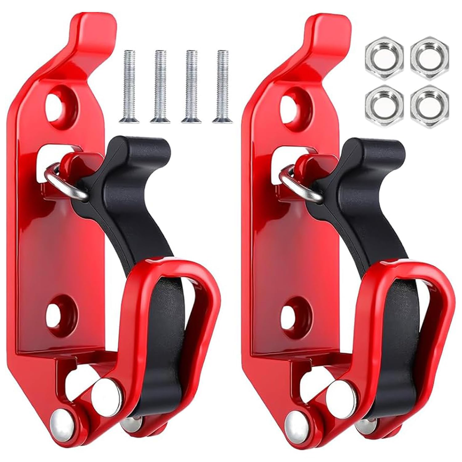 Greluma 2 Pz Supporto per Pala per Portapacchi,Morsetti in Gomma Metallica,staffe di Montaggio a Parete,Kit di Montaggio per portaascia a sgancio rapido,Accessori per Portapacchi,Camion,Barche