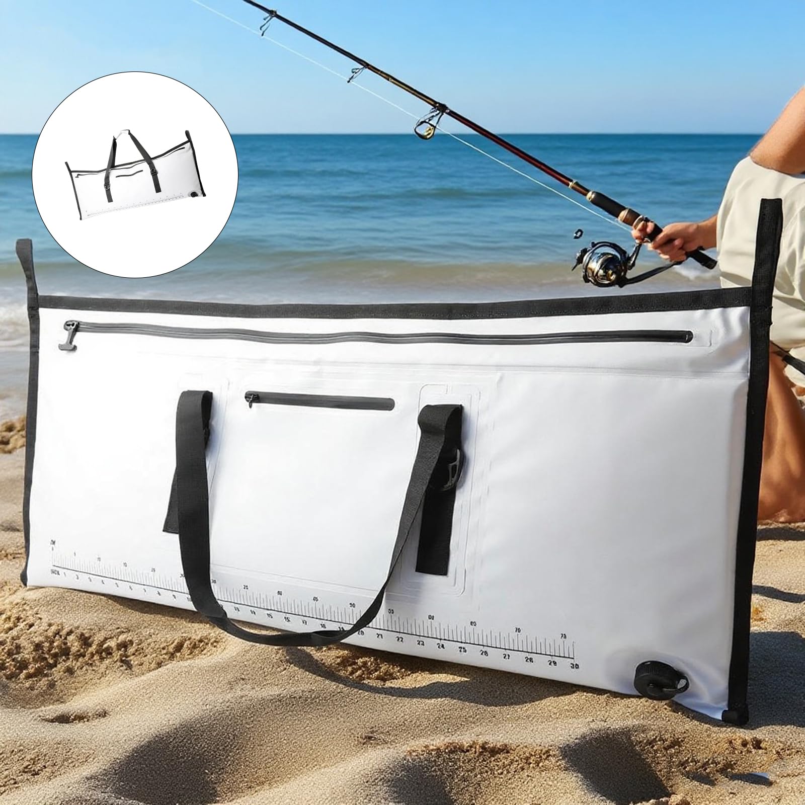Torba chłodząca NBR 10 mm do przechowywania i transportu ryb o wymiarach 104 x 42 cm