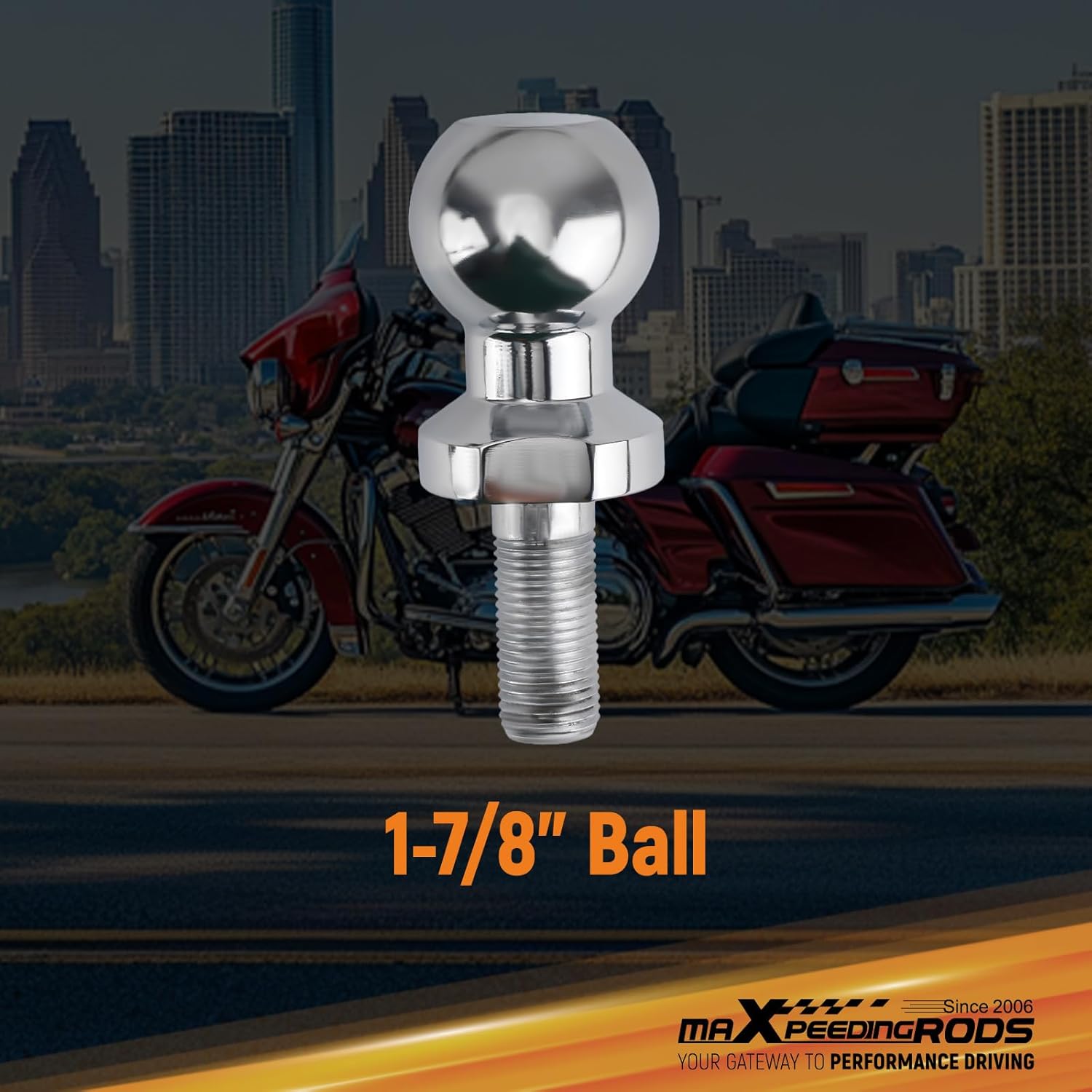 maXpeedingrods Receiver Hitch for Harley Davidson Touring Motorcycles, FLTRU Road Glide Ultra/FLTRX Road Glide Custom/FLHX Street Glide/FLHR Road King/FLHTI Electra Glide Standard 2014-2019