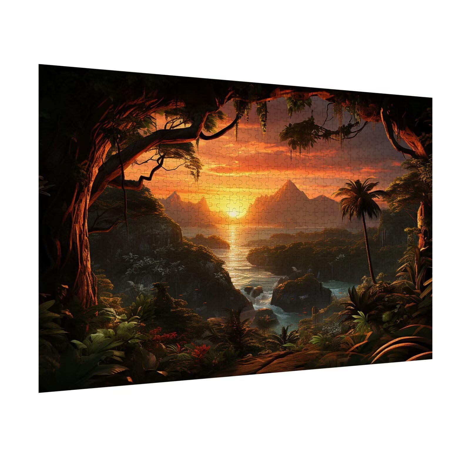 Puzzle 1500 sztuk gra inteligencja dla dorosłych zachód słońca, n-468